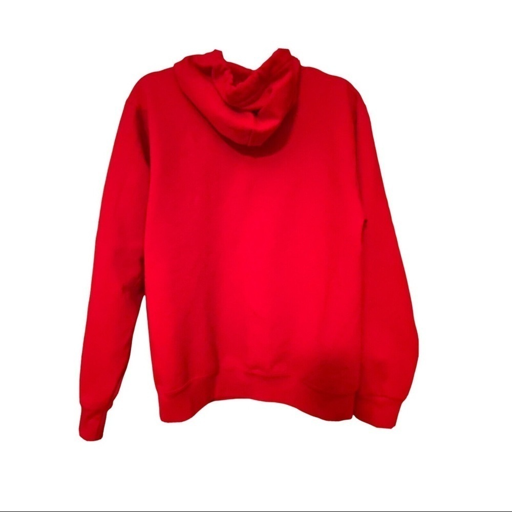 Disney Red Christmas Hoodie Mickey Mouse Santa Hat 1/4 Zip Womens Sz M. … - Picture 4 of 7